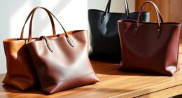 top work leather tote bags