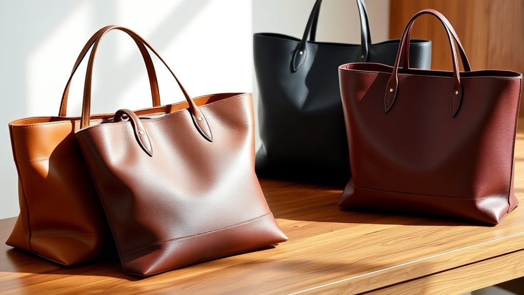 top work leather tote bags
