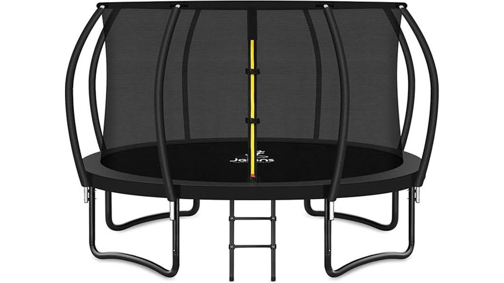trampoline with enclosure ladder