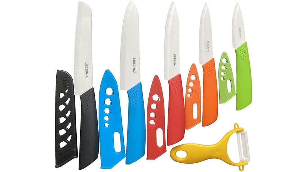 twelve piece ceramic knife set