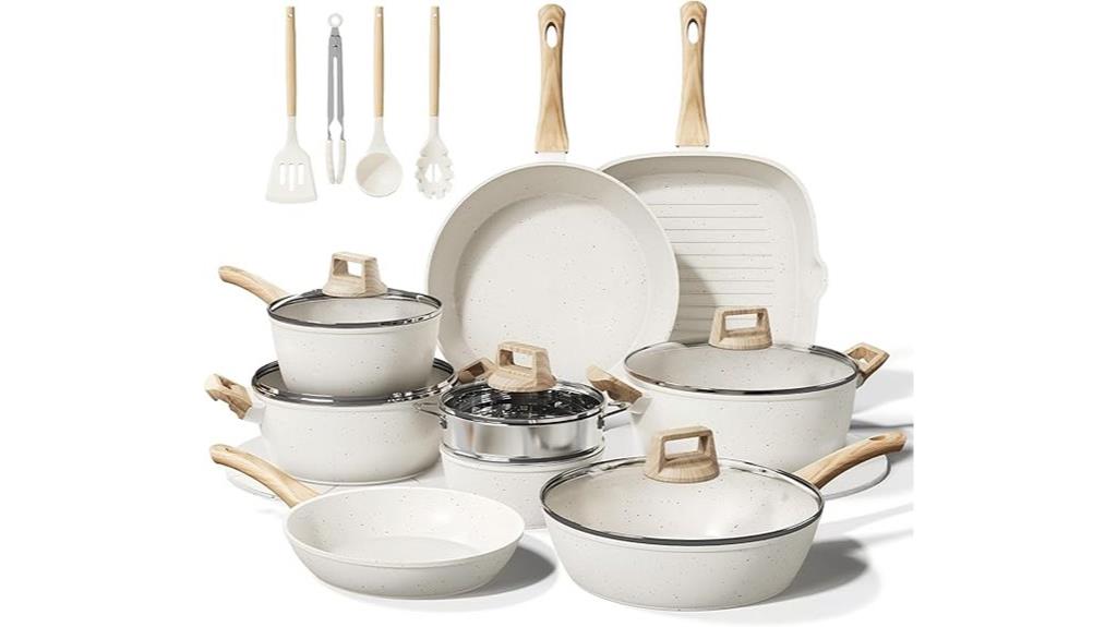 twenty four piece ceramic cookware