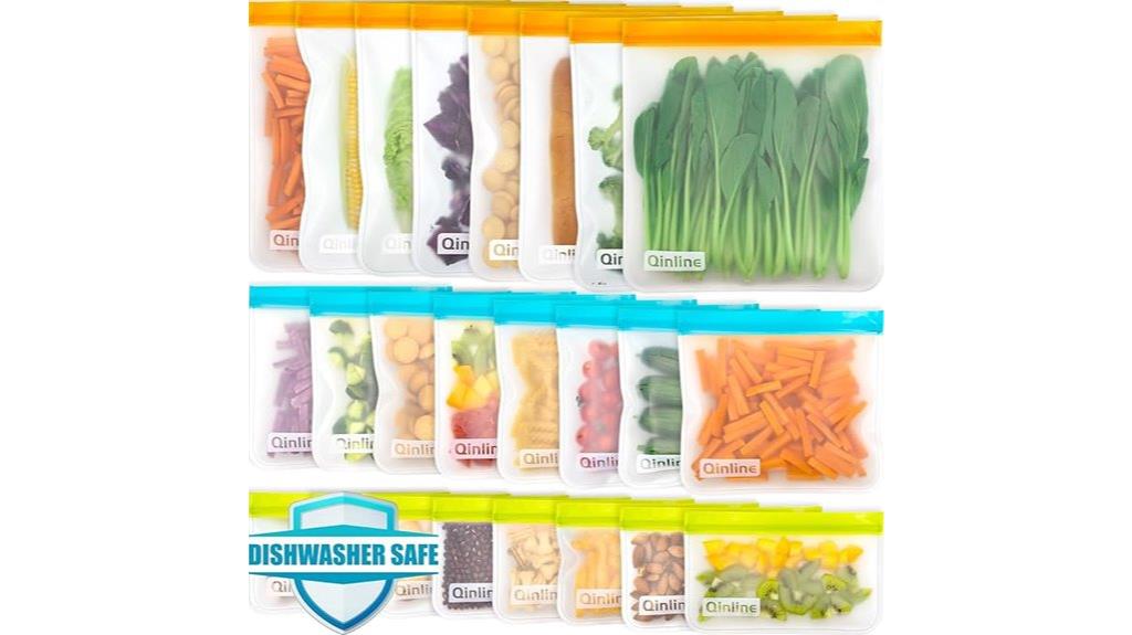 twenty four reusable storage bags