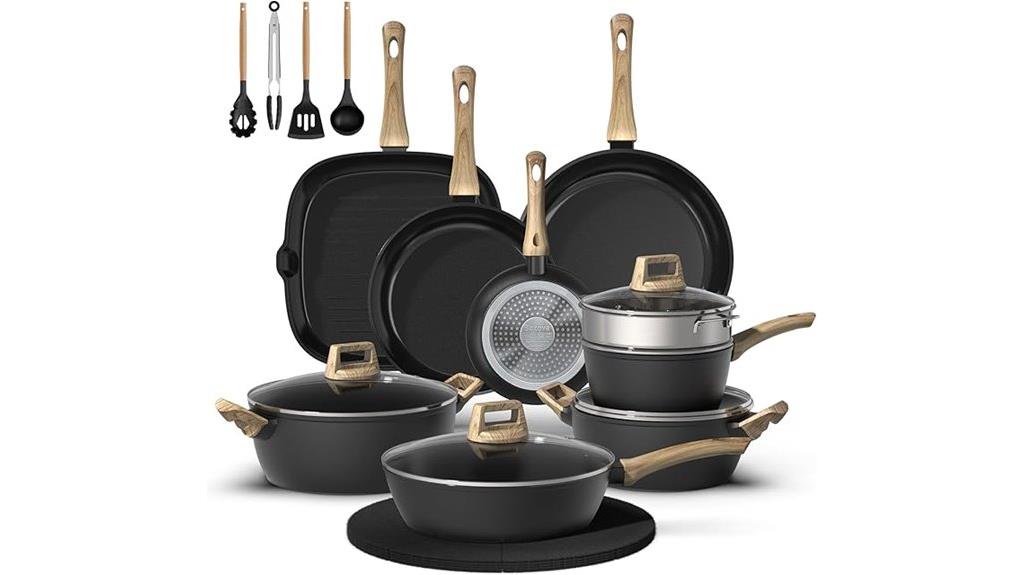 twenty three piece ceramic cookware