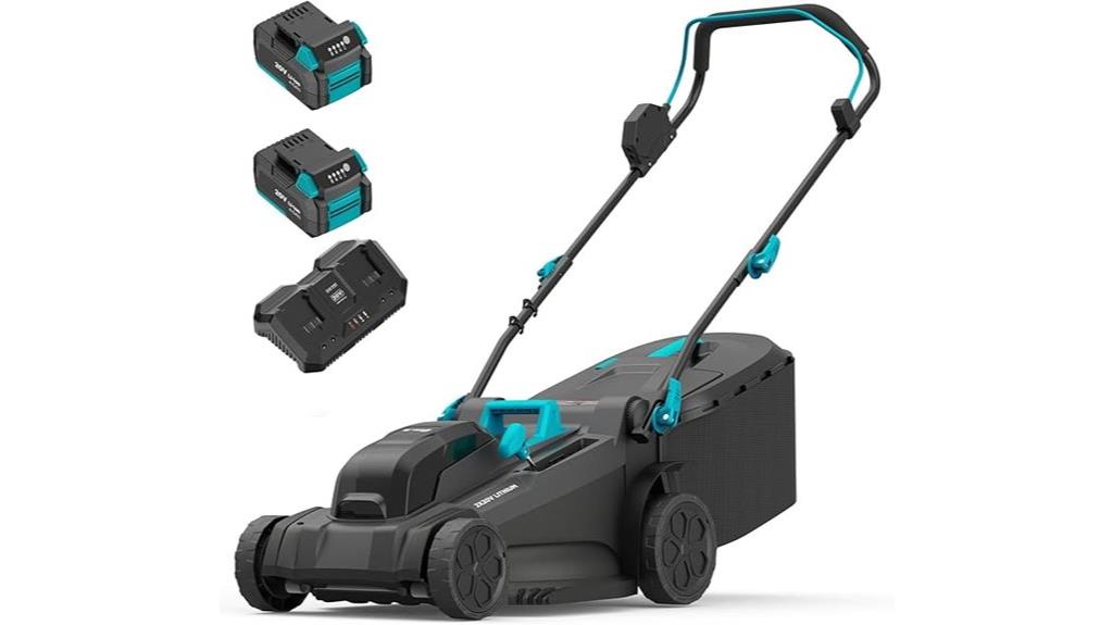 two 20v battery mower