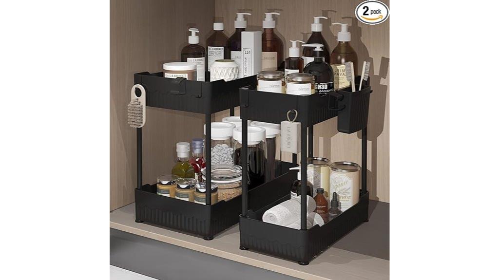 two piece sink storage