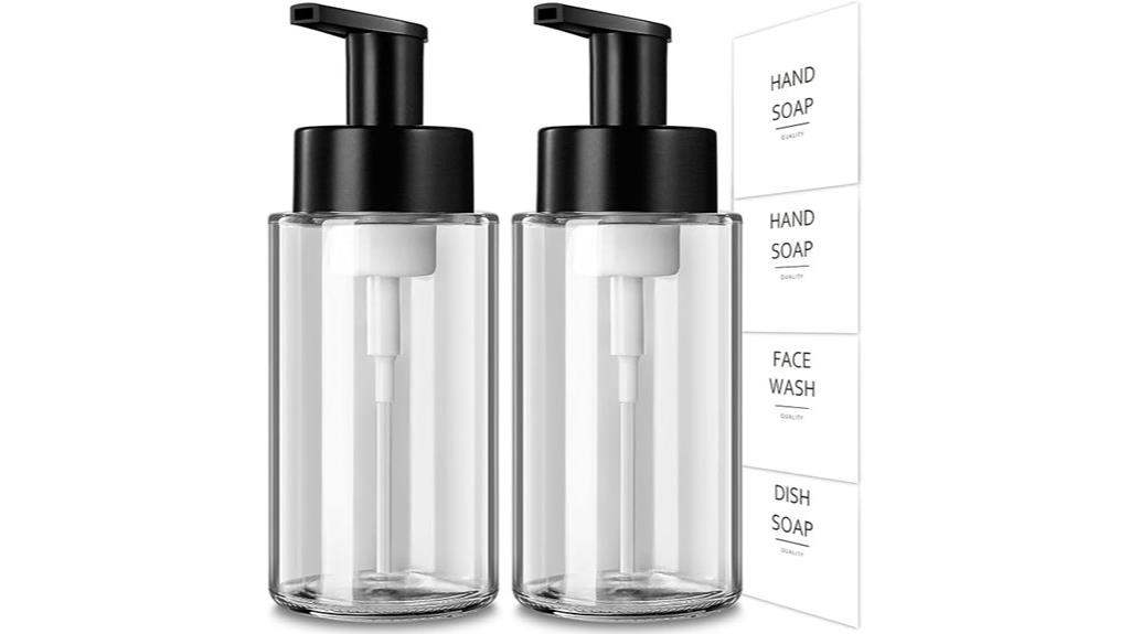 two refillable foam dispensers