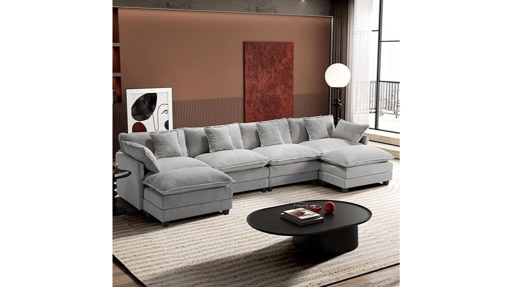 u shaped modular sofa