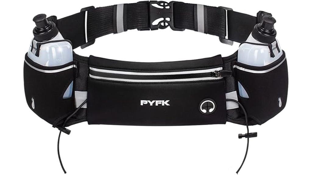 upgraded running belt with bottles