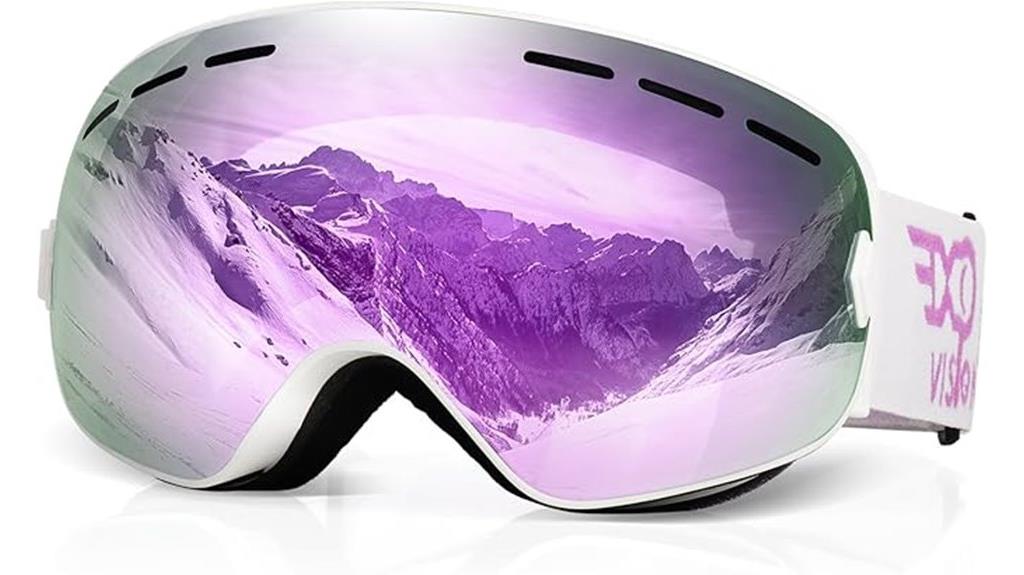 versatile anti fog snow goggles