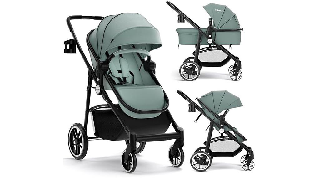 versatile reversible bassinet stroller