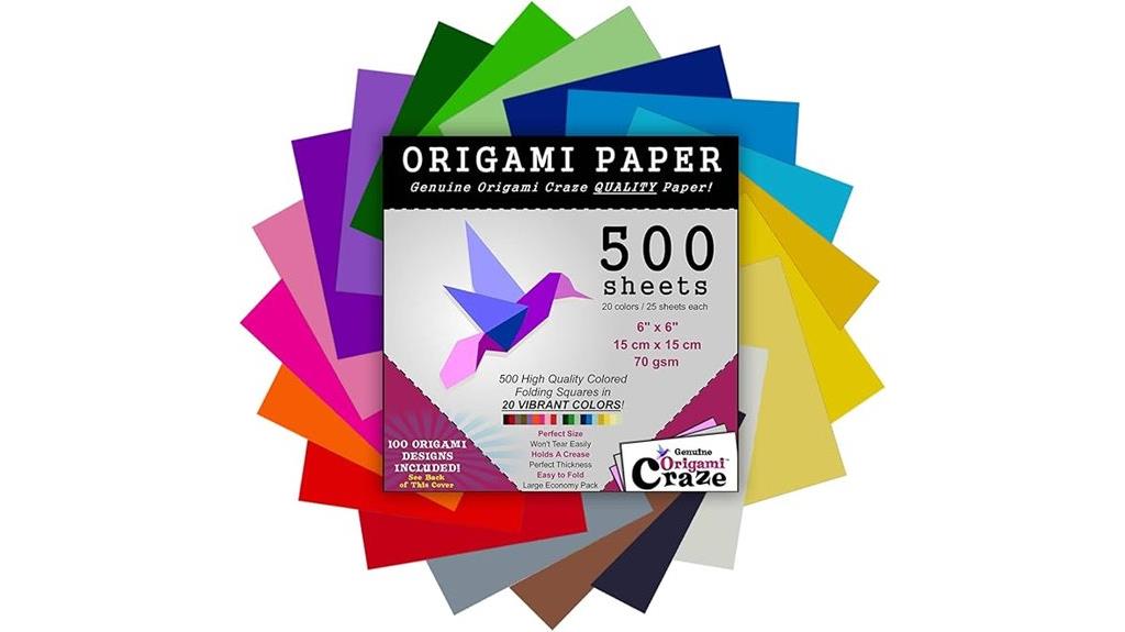 vibrant color origami pack