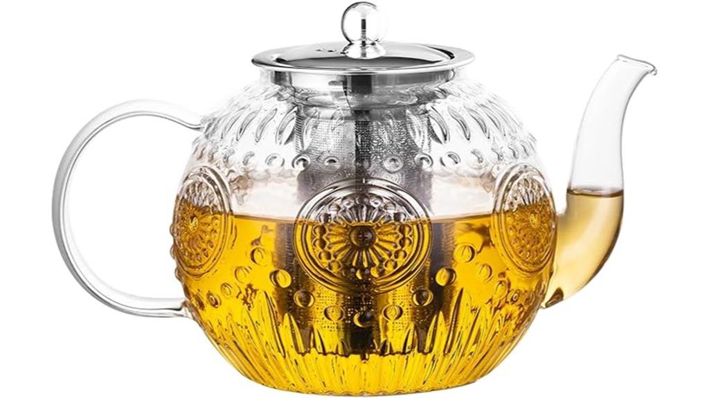 vintage glass tea pot