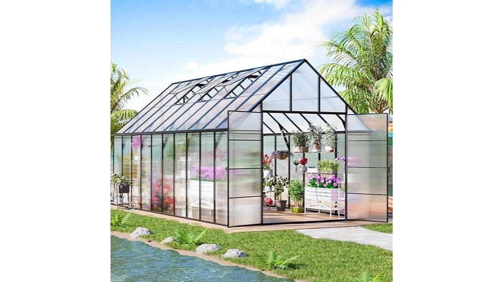 walk in greenhouse design