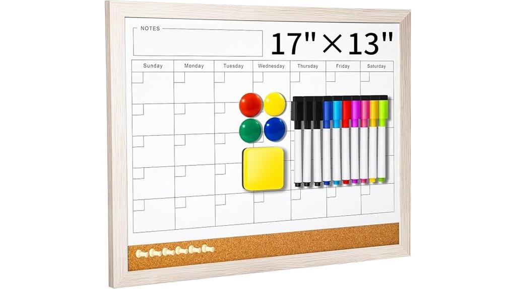 wall mounted dry erase calendar