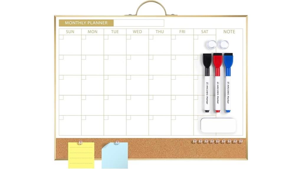 wall mounted dry erase calendar
