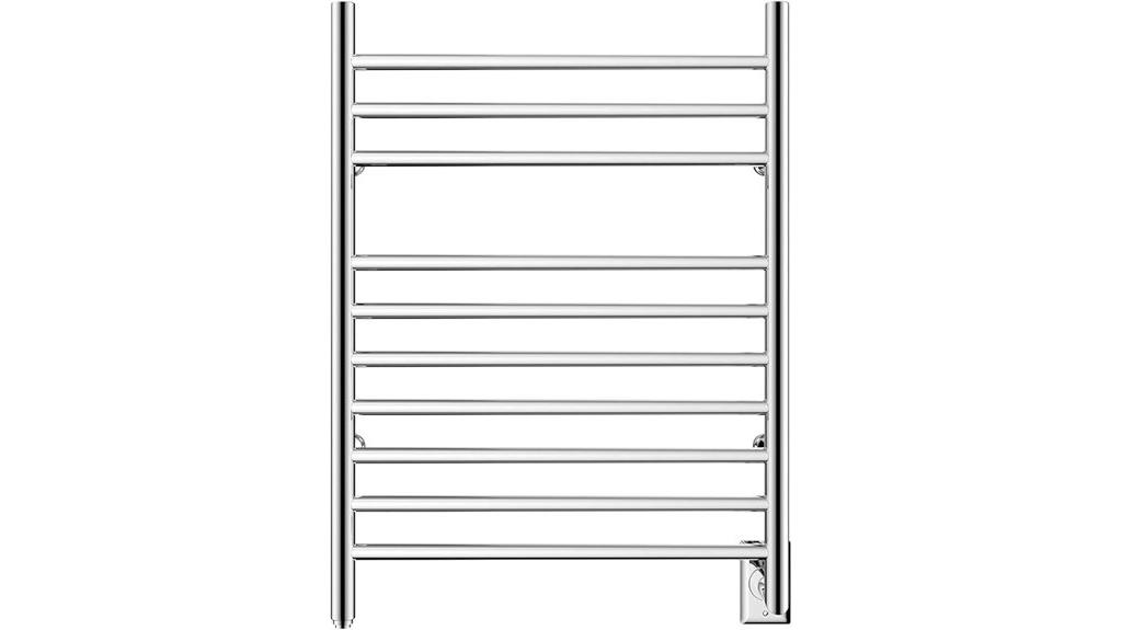 wall mounted heated towel rack