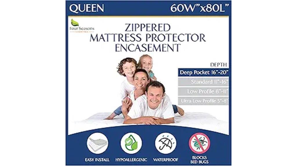 waterproof queen bed cover