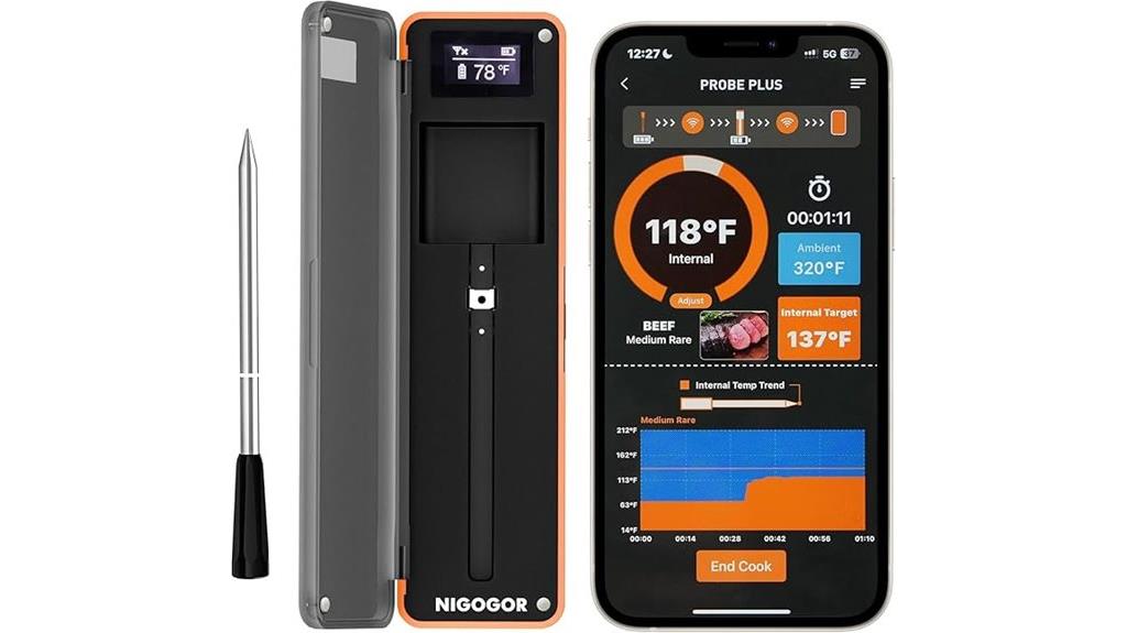 wireless bluetooth meat thermometer