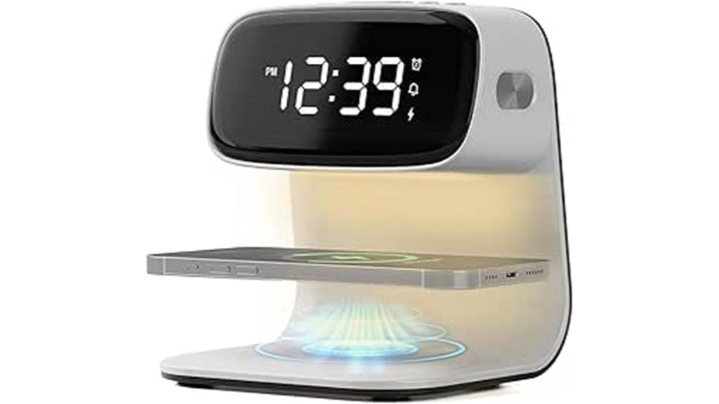 wireless charging alarm clock