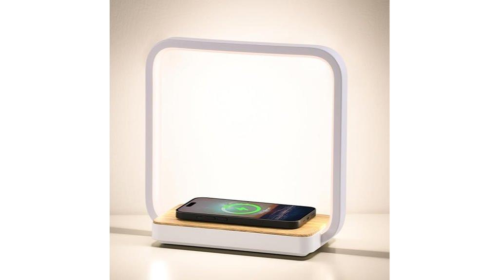 wireless charging bedside lamp