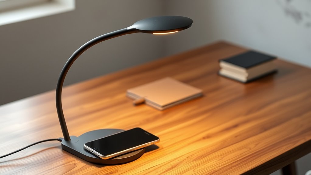 wireless charging desk lamps