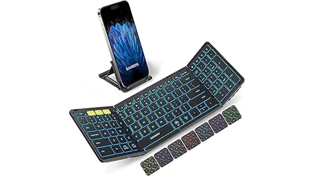 wireless foldable backlit keyboard