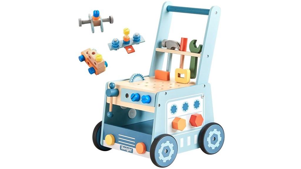 wooden baby walker and center