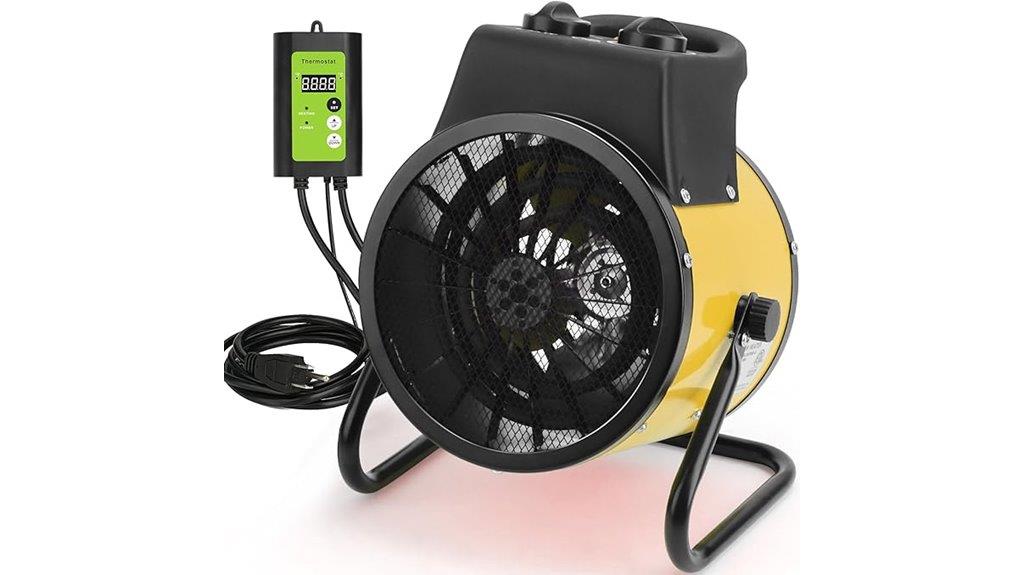 yellow greenhouse heater thermostat