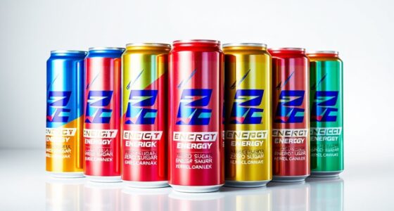 zero sugar energy drink selection