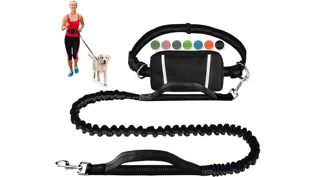 zipper waist running leash