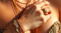 bohemian jewelry layering style