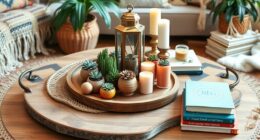 boho coffee table decor
