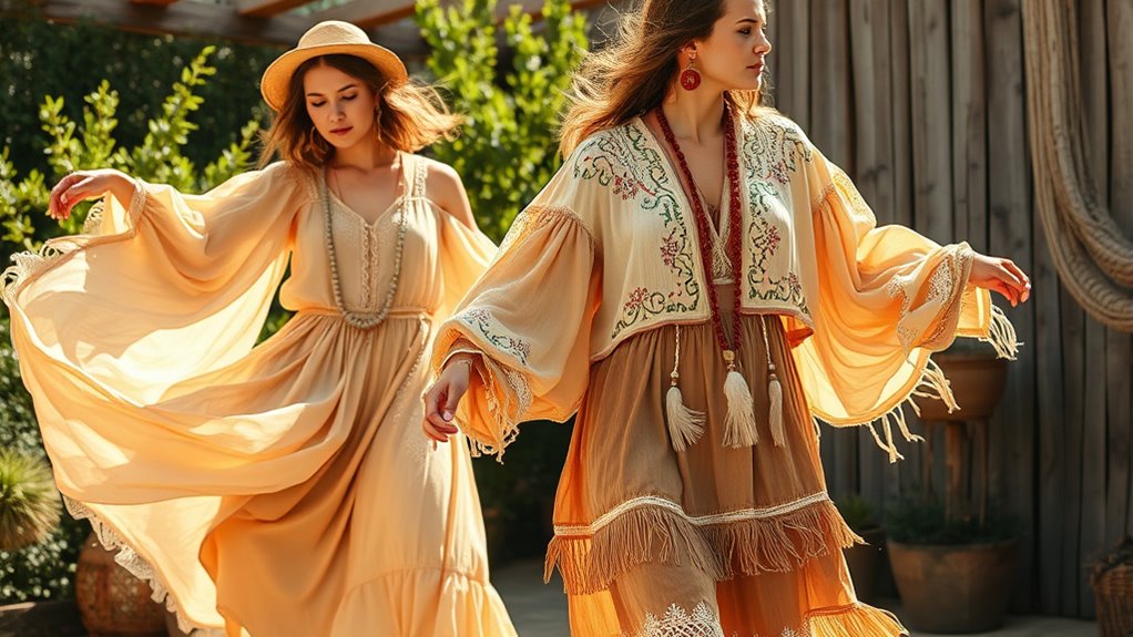 boho silhouettes and fabrics