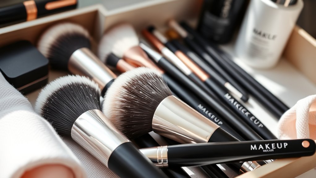 brush material and storage