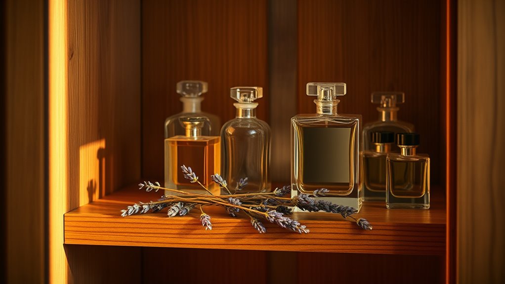 cedar and lavender scents