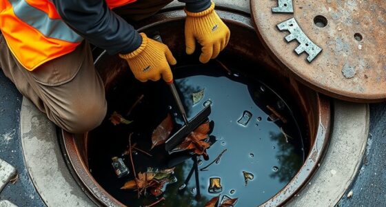 cleaning storm drain basin