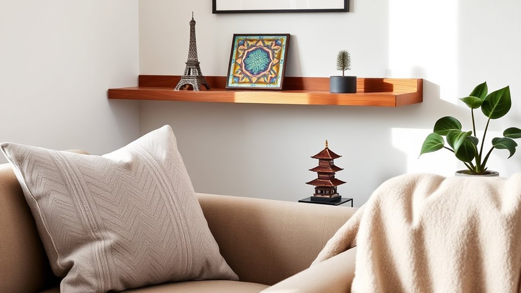 display travel souvenirs creatively