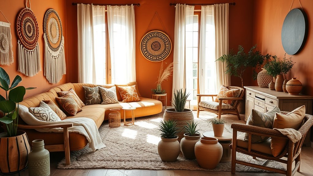 earthy tones layered textures