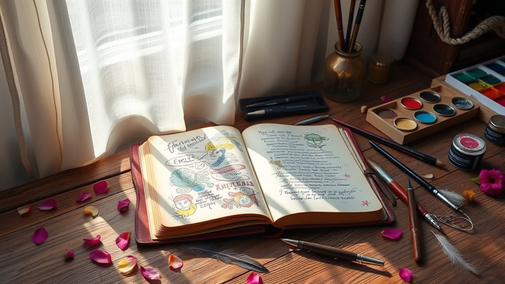 expressive spontaneous creative journaling