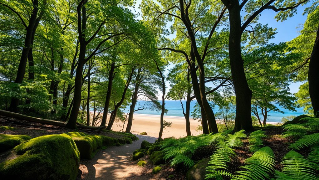 forest and beach walks