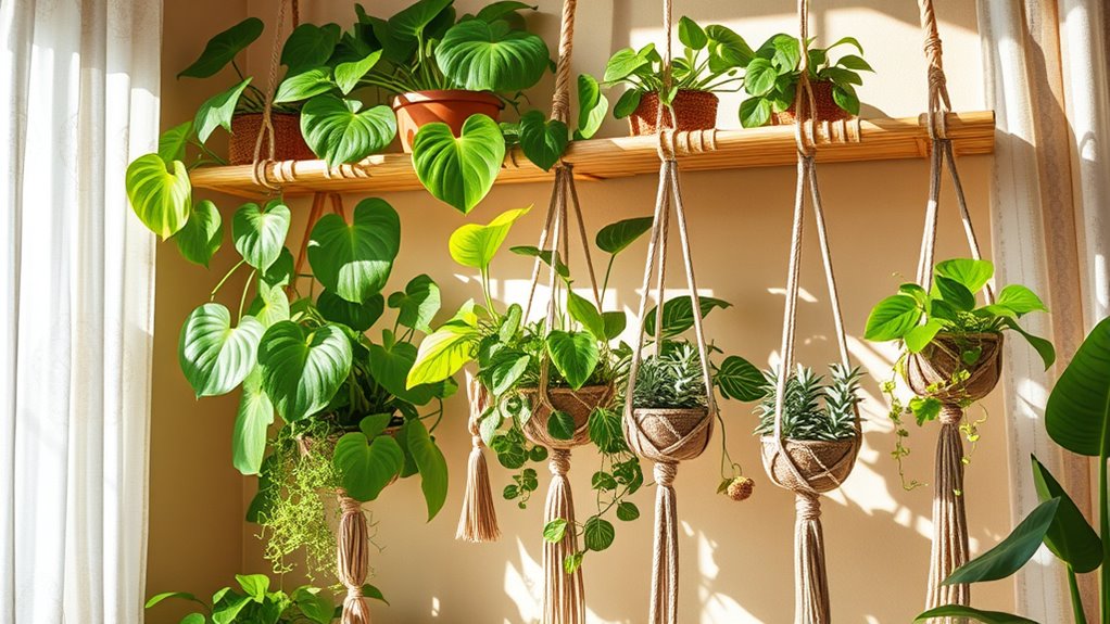 indoor plants enhance boho style