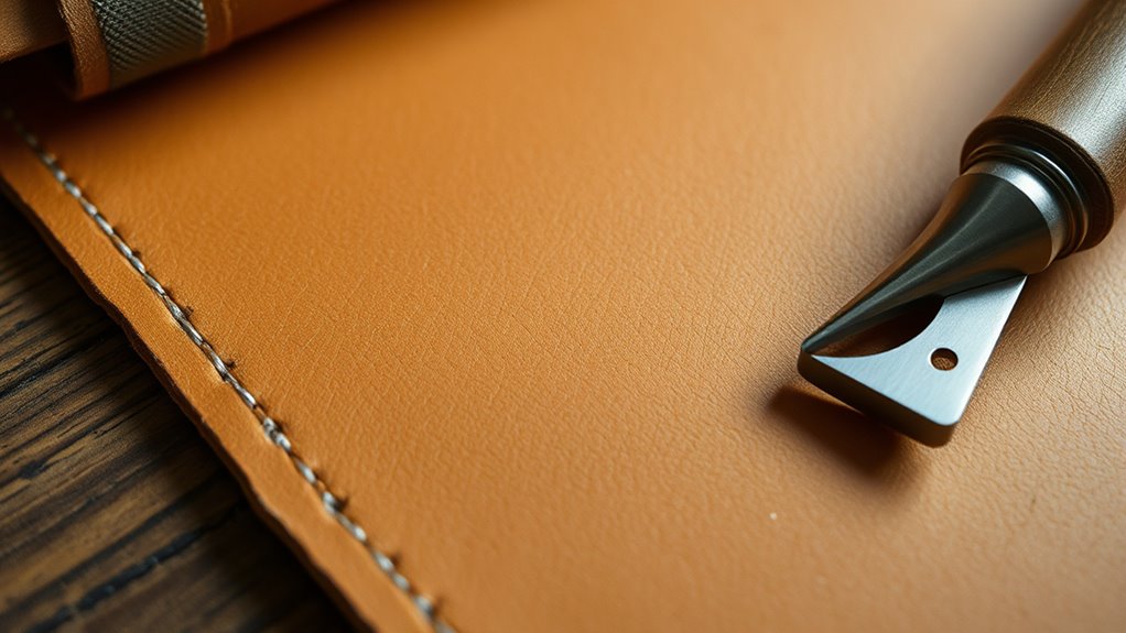 leather cutting and finishing