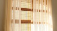 light filtering fabric and natural bamboo