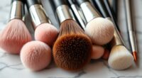 makeup brush types care