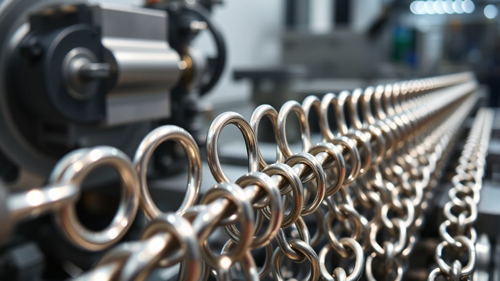 manufacturing staple chain links