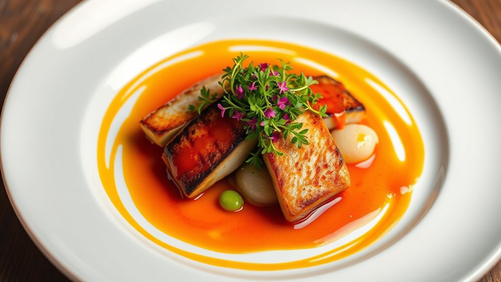 masterful plating and garnishing techniques