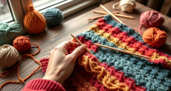 meditative yarn crafting details