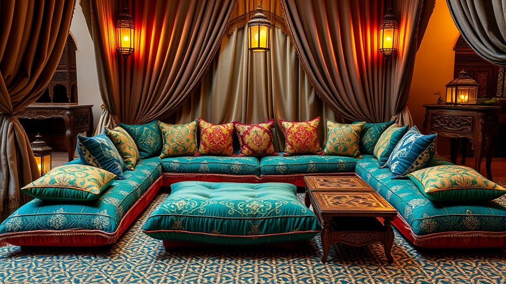 moroccan inspired modern low sofas