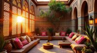 moroccan riad inspired seating