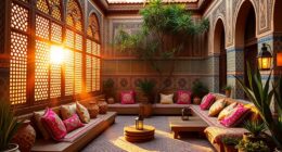 moroccan riad inspired seating